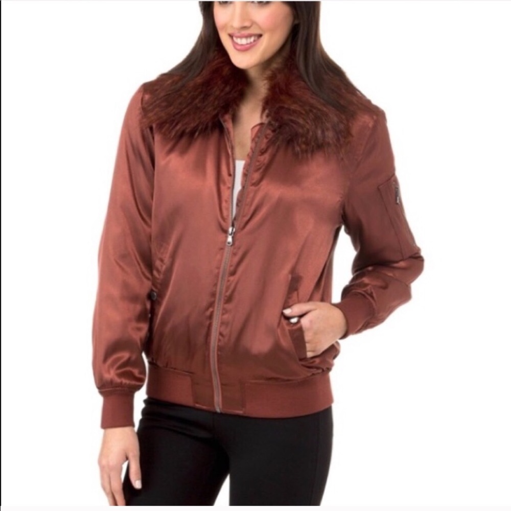 Calvin Klein Puffer Coat w/ Detachable Fur Collar